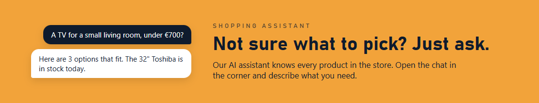 Not sure what to pick? Ask the Northline AI shopping assistant